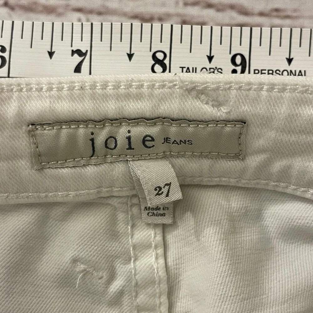 JOIE Women's 27 Okana Cargo Skinny Ankle‎ Crop Soft White Utility Pant Jeans